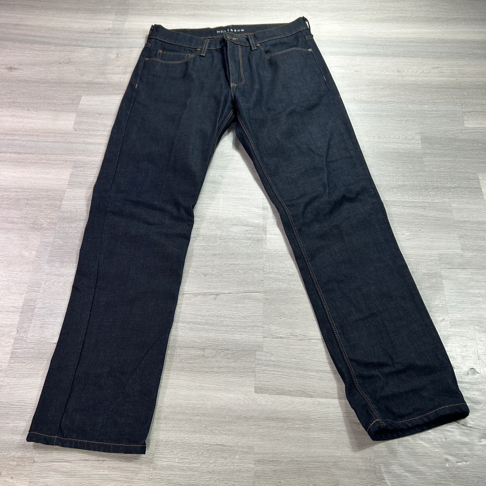 Mott & Bow Jeans Mens 32x30 Blue Slim Straight 100% Cotton Denim Dark Wash Pants